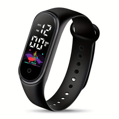 Kids LED Wristband Watch Girls Students Sporty Electronic Timepiece