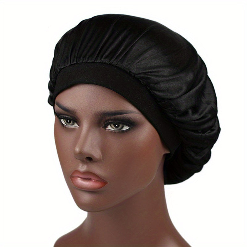 Sleeping Bonnet Hat With Elastic Band For Women Wide Sleep Cap