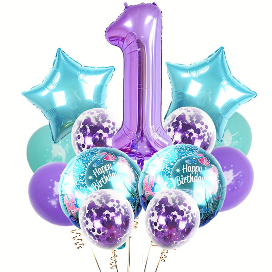 Purple Mermaid Balloon Decoration Set