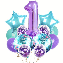 Purple Mermaid Balloon Decoration Set