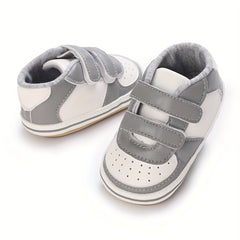 Baby Boy Sneakers with Hook and Loop Fastener for Indoor Outdoor Walking