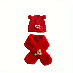 Baby Spring Celebration Year Hat & Scarf Set