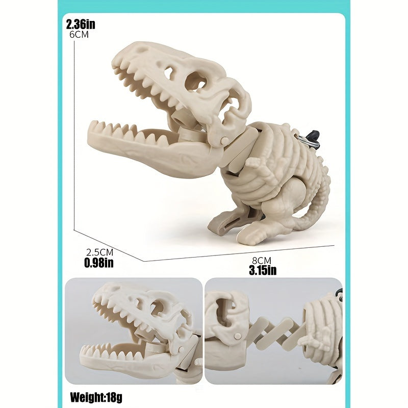 Dinosaur Retractable Spring Clip Toy Keychain
