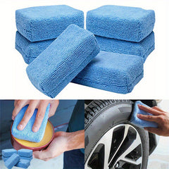 5pcs Microfiber Towel Cloth Squares for Car Wash Waxing Polishing Sponge