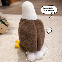 Realistic Plush Eagle Toy with Yellow Beak & Claws, Brown Stuffed Animal