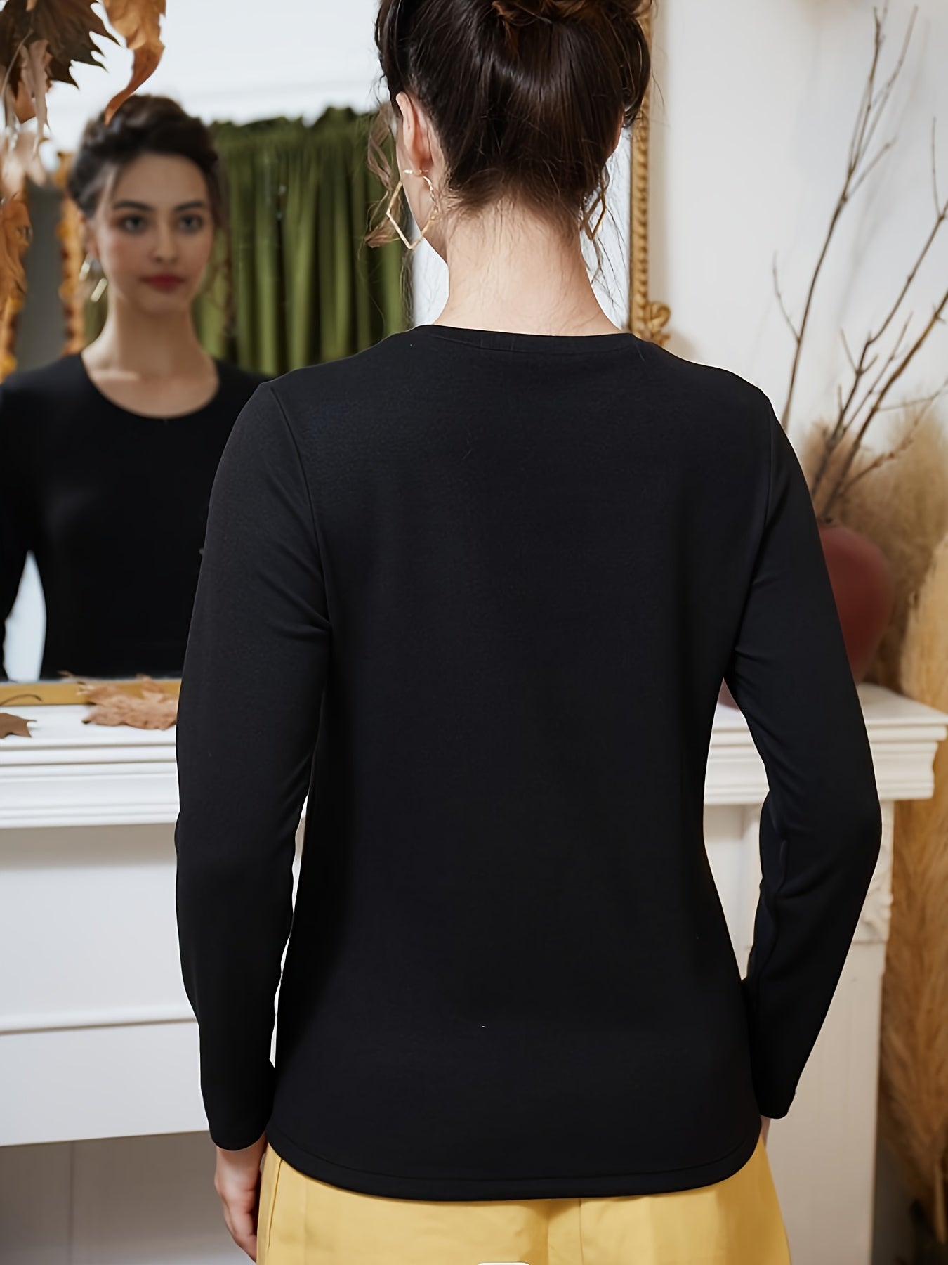 Women's Thermal Underwear Top Long Sleeve Crew Neck Soft & Comfortable