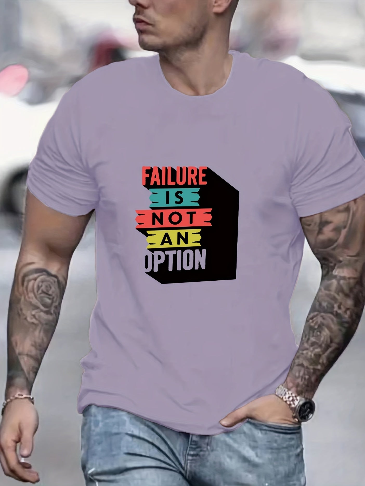 Men's Graphic Crew Neck Tshirt for Summer