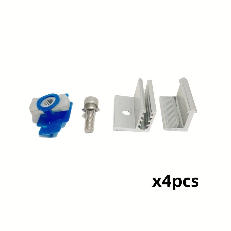 Solar Panel Mount Brackets Adjustable Aluminum Clamp Photovoltaic Accessories