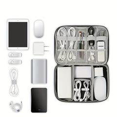 Portable Storage Bag Zipper Data Cable Handbag Organizer