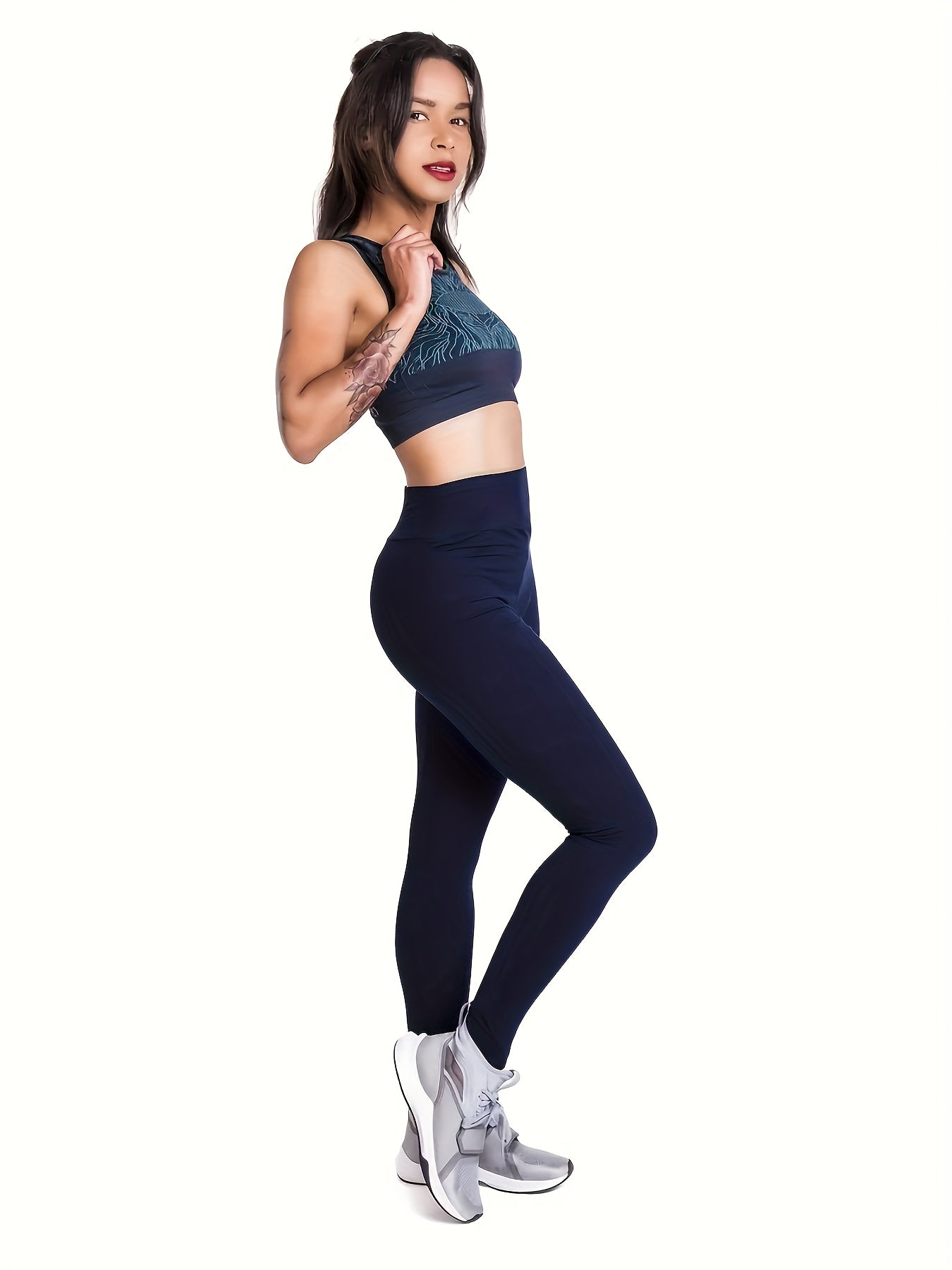 High Waist Butt Lifting Yoga Pants Skinny Tummy Control Sports Long P