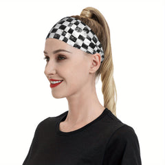 Signature Check Plaid Breathable Headband for Sport & Casual Outfits