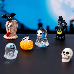 Halloween Crystal Accessory Faceless Ghost Pumpkin Resin Trinket