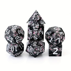 7pcs Resin Butterfly Luminous Dice Polyhedral Sharp Dice Creative Desktop