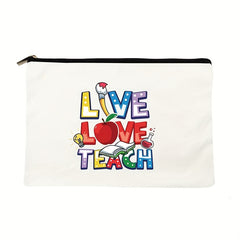Teach Love Inspire Makeup Bag Toiletry Organizer Pencil Storage Bag