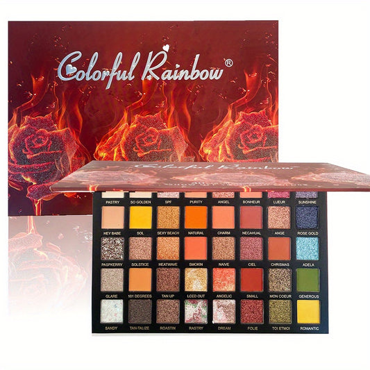 Rose Flame 40 Colors Eyeshadow Palette Matte Pearly Finish
