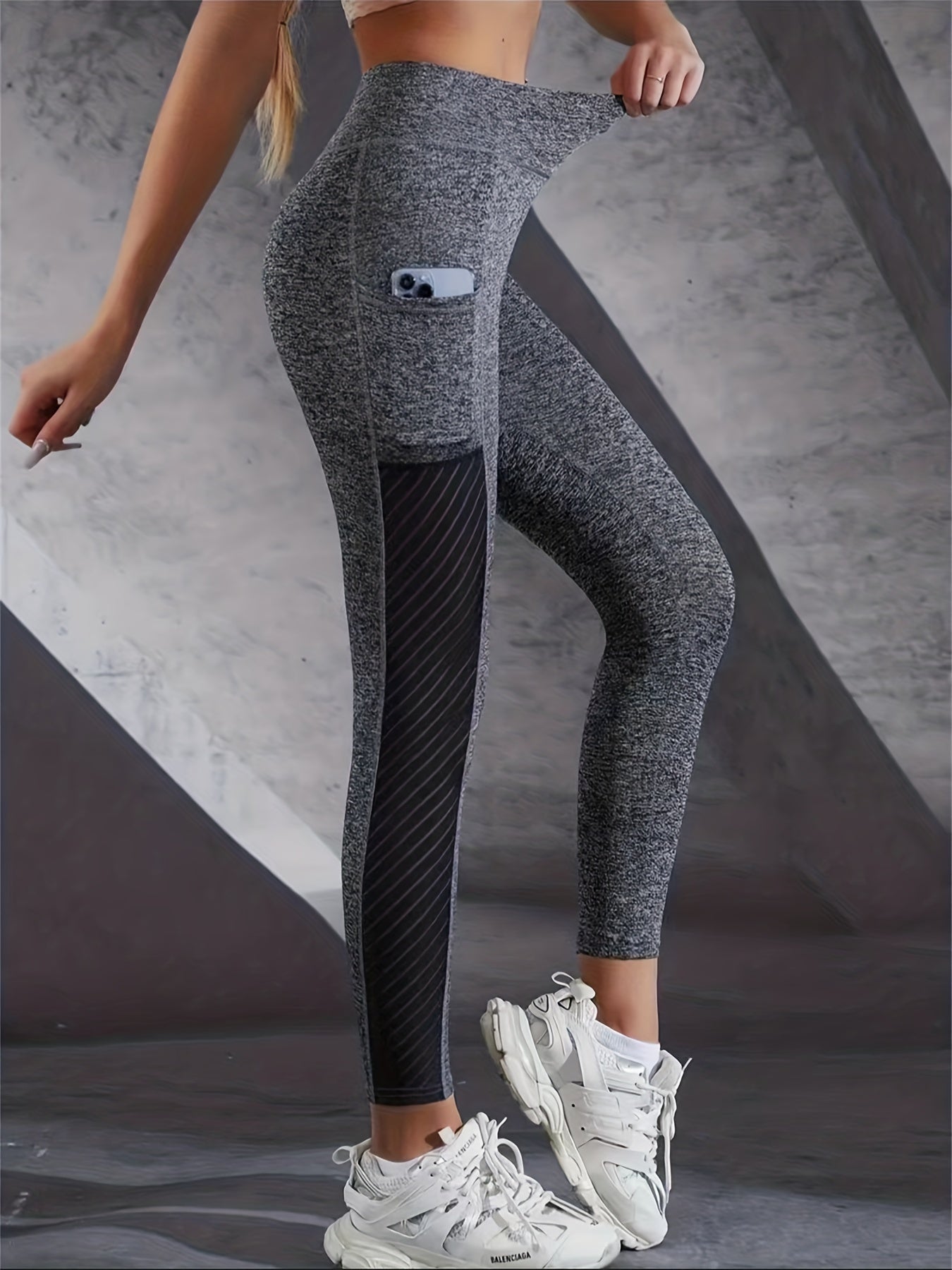 Hip Lifting Yoga Leggings With Pocket Workout Tight Pants