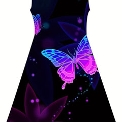 Gradient Butterfly Dress for Girls - Perfect for Summer Parties