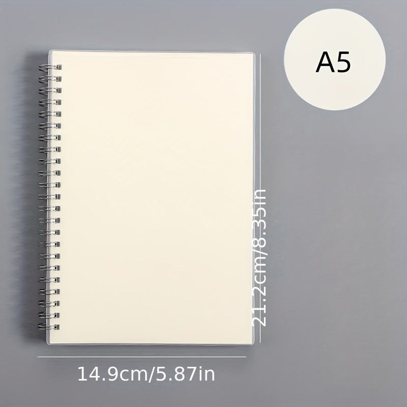 1PC Grid Horizontal Line Blank PP Frosted Student Coil Notebook