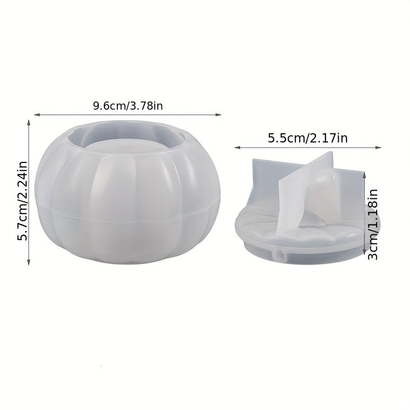 Halloween Pumpkin Shape Storage Jar Resin Mold DIY Jewelry Holder Home Container