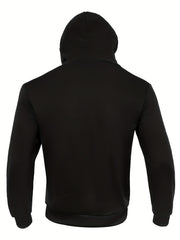 Mens Classic Solid Hoodie Sweatshirt with Kangaroo Pocket