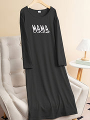 Christmas Lounge Dress Women's Plus Long Sleeve Tee