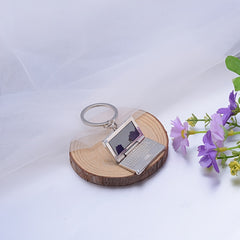 Mini Metal Notebook Computer Key Chain Car Bag Pendant