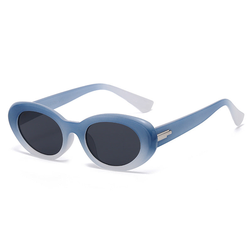 Vintage Oval Gradient Sunglasses