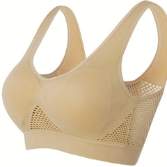 Plus Size Wireless Fitness Bra High Stretch Breathable