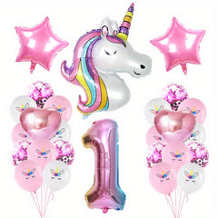 21pcs Unicorn Birthday Number Balloons - Make Your Party Magical