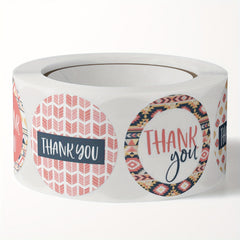 500pcs Thank You Stickers 2.54cm Adhesive Labels for Boutiques & Shops Packaging