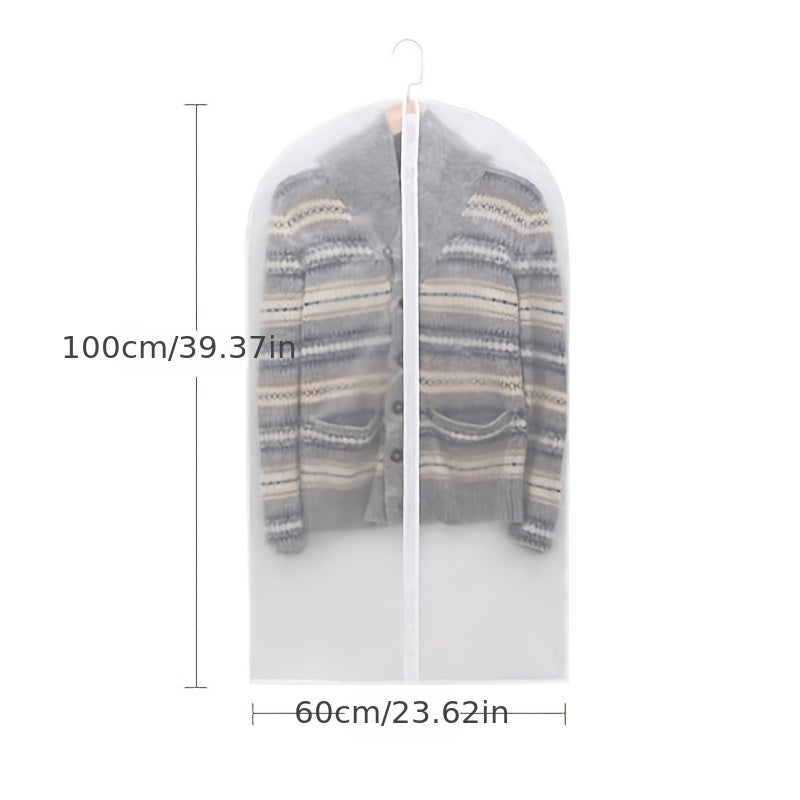 5 Pcs Dustproof Garment Hanging Bag Lightweight Clothes Storage Bag For Closet
