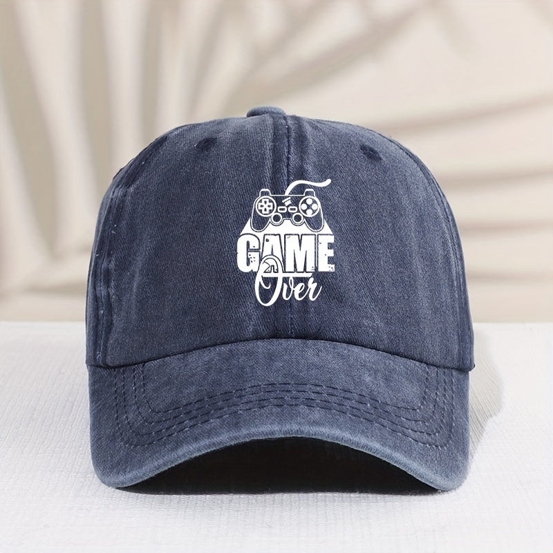 Casual Vintage Game Console Distressed Cap Sun Protection