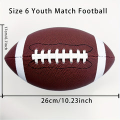 Size 3 6 9 PU Leather American Football Training Ball