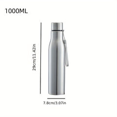 750ml 1000ml Stainless Steel Water Bottle Sports Outdoor Travel Fitness