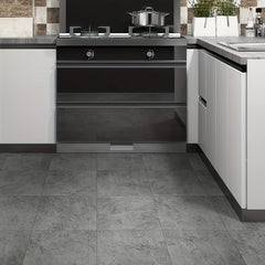 10pcs Gray Marble Cement Slate Floor Tiles Peel And Stick Vinyl Floor Sticker