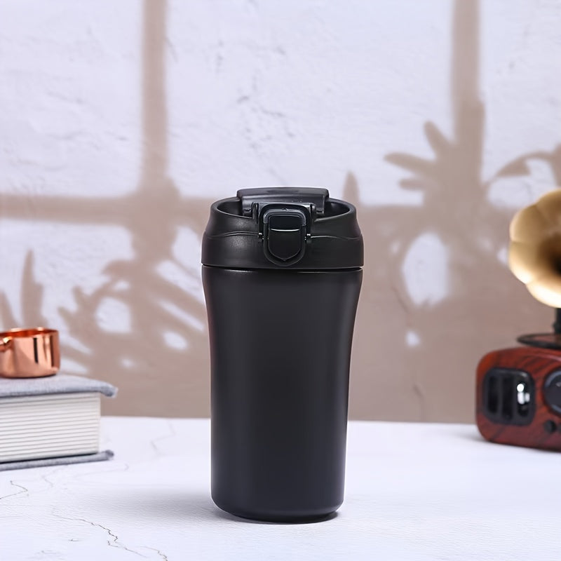 400ml Stainless Steel Water Bottle Portable Leakproof Flip Top Cup