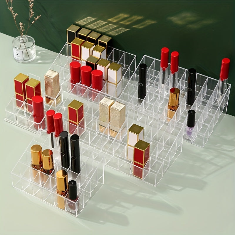 Clear Lipstick Organizer Desktop Storage Box Makeup Organizer