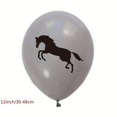 12pcs Horse Cowboy Theme Balloons Birthday Party Decoration Supplies