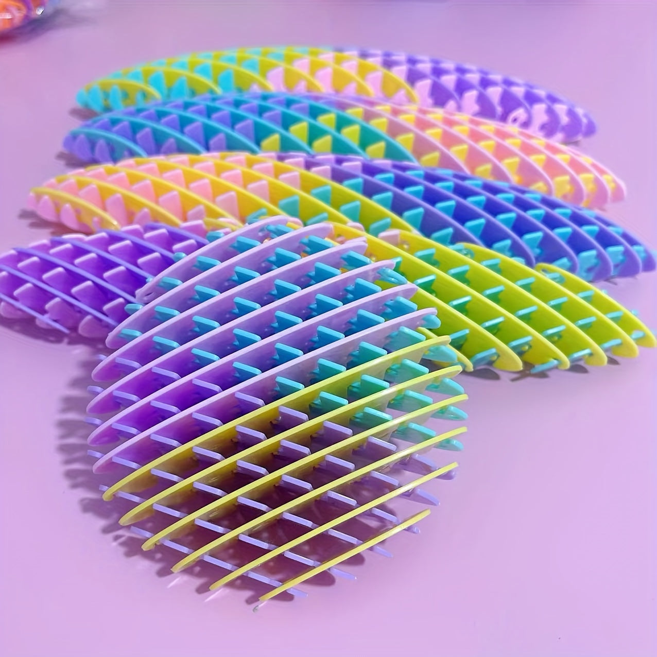 1pc Multicolor Plastic Fidget Worm Toy Sensory Stress Relief Pocket Fidget
