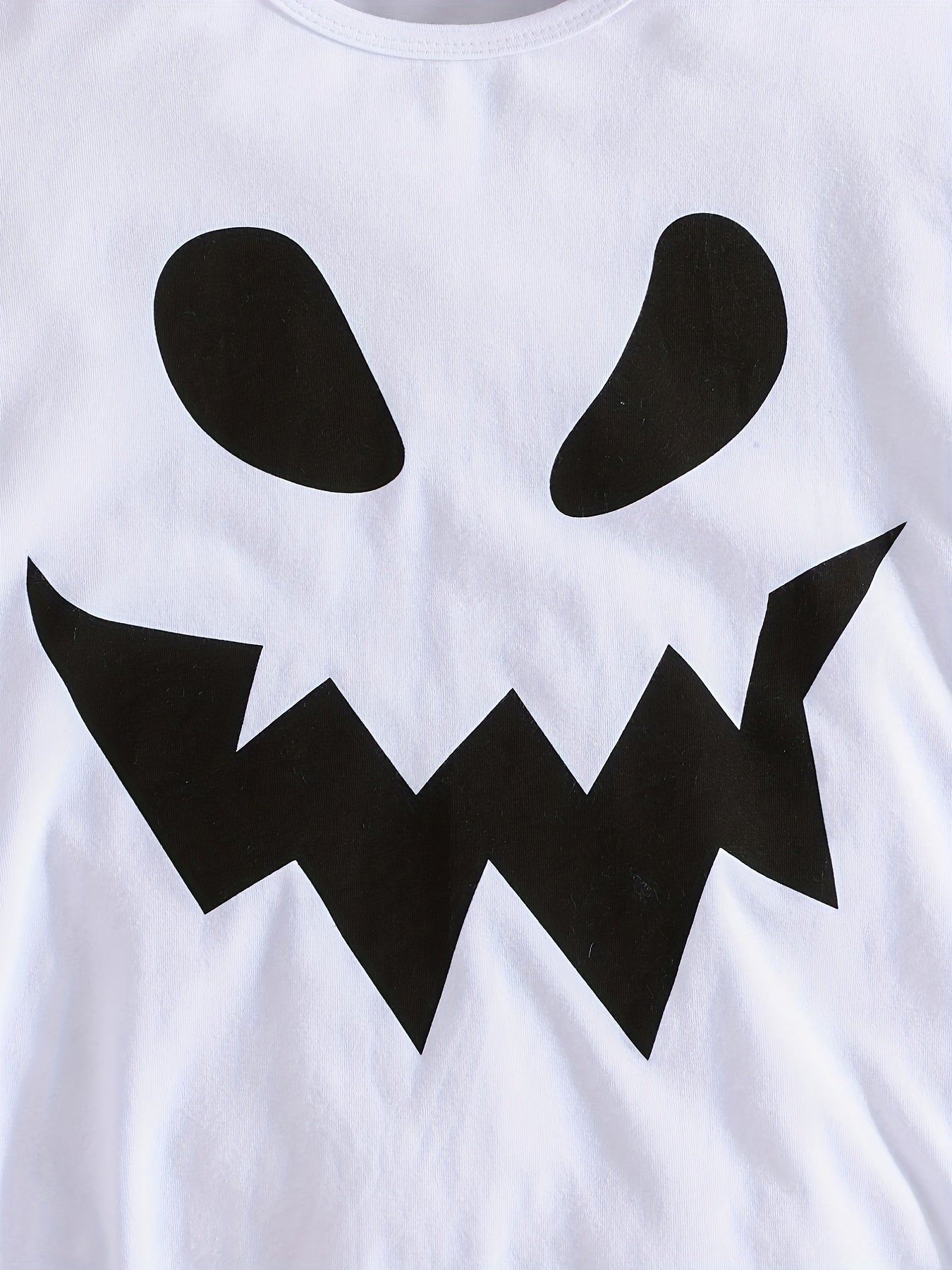 Kids Halloween Outfits Ghost Face Print Cloak Novelty Pattern Costume