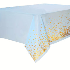 Bronzing Tablecloth Pink Dot Birthday Wedding Gathering Disposable Pe Tablecloth