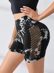 Tie Dye High Waist Yoga Sports Shorts for Women