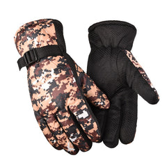 Camouflage Warm Gloves Fleece Thick Winter Gloves For Skiing Outdoors