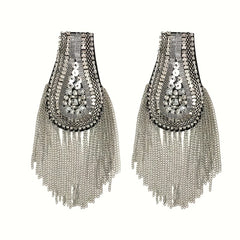 Golden Beaded Shoulder Pads for Men's Suit