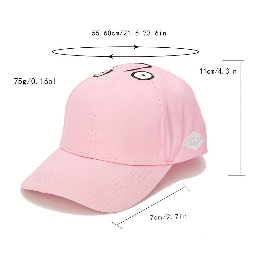 Cartoon Embroidery Pink Baseball Cap Funny Dad Hats for Women