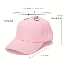 Cartoon Embroidery Pink Baseball Cap Funny Dad Hats for Women