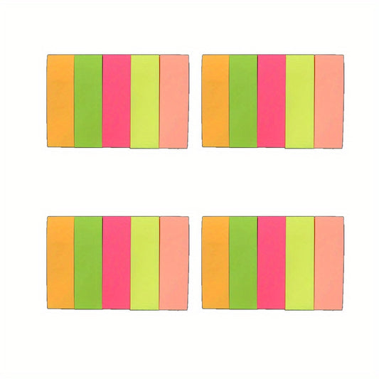 Small Strip Paper Stickers 500 Sheets 5 Colors