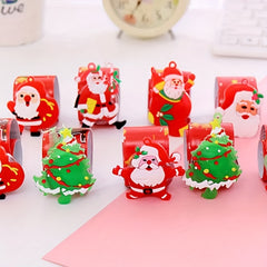 5pcs Christmas Santa Claus Slap Bracelets Assorted Designs