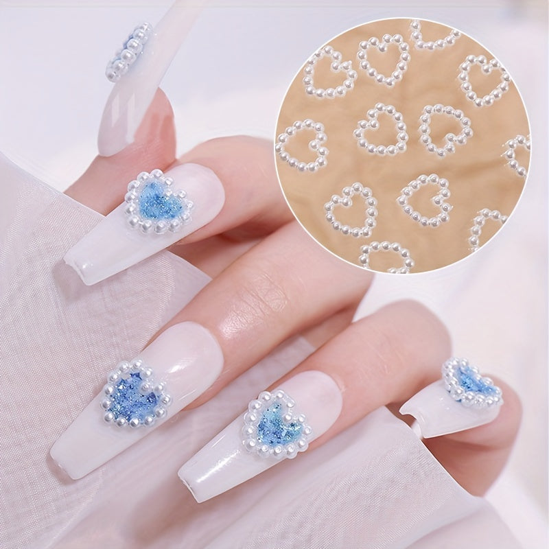 Heart Shaped Nail Charms Crystal Rhinestones Nail Art Decorations