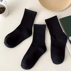 6 Pairs Comfy Breathable Mid Tube Socks Women's Stockings & Hosiery